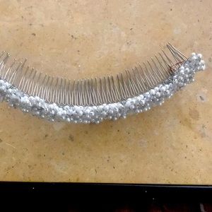 Tiara with pearls handmade